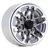 52*28mm Beadlock 1.9" Alloy Wheel Rim Hub for 1/10 RC Crawler Axial SCX10 90046 Traxxas TRX4 Redcat Gen8 - 4Pc Gray