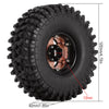 120*42mm 1.9" Wheel Rims Tires Set for 1:10 RC Rock Crawler Car Traxxas TRX4 Axial SCX10 90046 Redcat Gen8 - 4Pc Brown