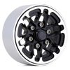 52*28mm Beadlock 1.9" Alloy Wheel Rim Hub for 1/10 RC Crawler Axial SCX10 90046 Traxxas TRX4 Redcat Gen8 - 4Px Black