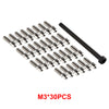 M3 Metal Screws 1.9 2.2 Wheel Rims for 1/10 RC Car Crawler Traxxas TRX4 Axial SCX10 90046 AXI03007 Redcat Gen8 - 30Pc Set