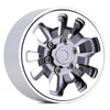 Metal 1.9" Beadlock Alloy Wheel Rim 9-Spokes for 1/10 RC Crawler Traxxas TRX4 Axial SCX10 90046 AXI03007 Redcat Gen8 - 4Pc Gray