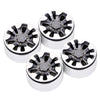 Metal 1.9" Beadlock Alloy Wheel Rim 9-Spokes for 1/10 RC Crawler Traxxas TRX4 Axial SCX10 90046 AXI03007 Redcat Gen8 - 4Pc Gray