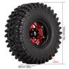 120*42mm 1.9" Wheel Rims Tires Set for 1:10 RC Rock Crawler Car Traxxas TRX4 Axial SCX10 90046 Redcat Gen8 - 4Pc Red