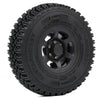 1.55 Beadlock Plastic Wheel Rim Tires for RC Crawler Car Axial AX90069 D90 TF2 Tamiya CC01 LC70 MST JIMNY - 4Pc Set Black