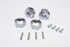 Vaterra K5 Blazer Ascender Aluminum Hex Adapter (12mmx7mm) - 4Pcs Set Gray Silver