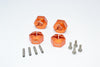 Vaterra K5 Blazer Ascender Aluminum Hex Adapter (12mmx7mm) - 4Pcs Set Orange