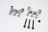 Vaterra K5 Blazer Ascender Aluminum Front/Rear Gear Box Mount - 2Pcs Set Gray Silver