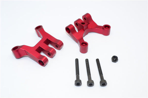 Vaterra K5 Blazer Ascender Aluminum Front/Rear Gear Box Mount - 2Pcs Set Red
