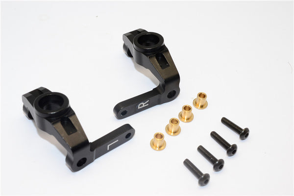 Vaterra K5 Blazer Ascender Aluminum Front Knuckle Arm - 1Pr Set Black