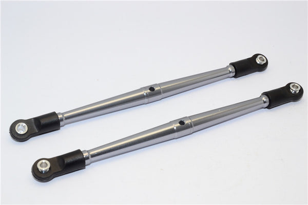 Vaterra K5 Blazer Ascender Aluminum 4mm Anti-Thread Rear Lower Link (125mm Long) - 1Pr Gray Silver