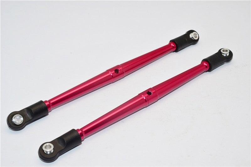 Vaterra K5 Blazer Ascender Aluminum 4mm Anti-Thread Rear Lower Link (125mm Long) - 1Pr Red