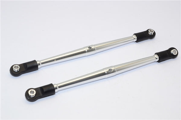 Vaterra K5 Blazer Ascender Aluminum 4mm Anti-Thread Rear Lower Link (125mm Long) - 1Pr Silver