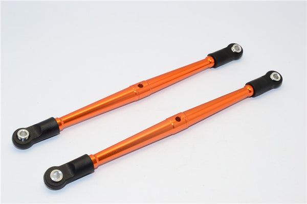 Vaterra K5 Blazer Ascender Aluminum 4mm Anti-Thread Rear Upper Link (125mm Long) - 1Pr Orange