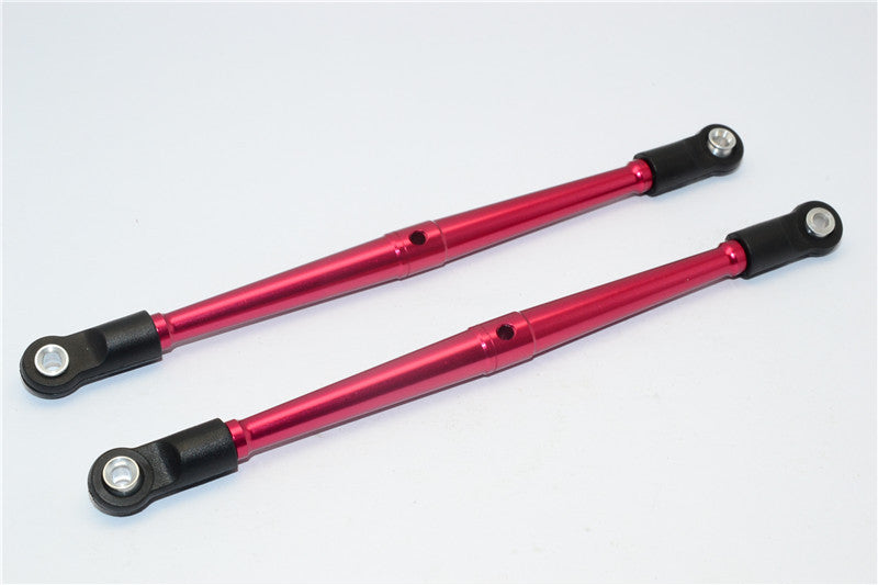 Vaterra K5 Blazer Ascender Aluminum 4mm Anti-Thread Rear Upper Link (125mm Long) - 1Pr Red