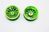 Vaterra K5 Blazer Ascender Aluminum Front/Rear 13 Poles Rims With Silver Lining - 1Pr Green