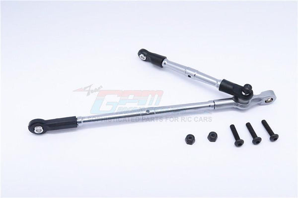 Vaterra K5 Blazer Ascender Aluminum Steering Tie Rod - 2Pcs Set Gray Silver