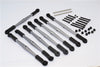 Vaterra K5 Blazer Ascender Aluminum Front+Rear Anti-Thread Tie Rod For 308mm Wheelbase - 8Pcs Set Gray Silver