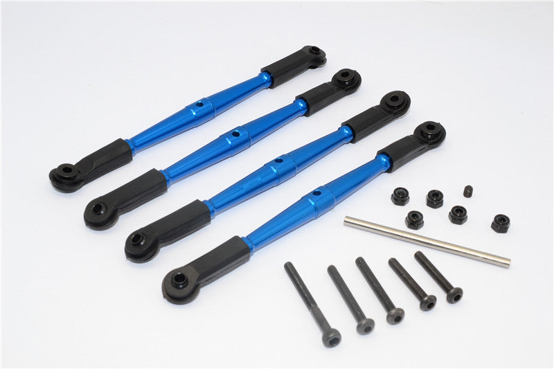 Vaterra K5 Blazer Ascender Aluminum Front Anti-Thread Tie Rod 110mm For 308mm Wheelbase - 4Pcs Set Blue
