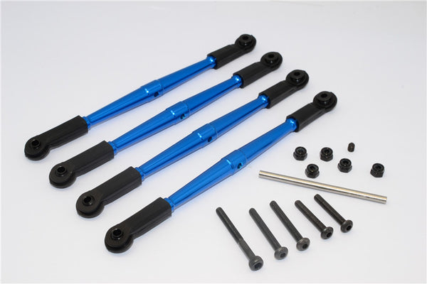 Vaterra K5 Blazer Ascender Aluminum Rear Anti-Thread Tie Rod 121mm For 308mm Wheelbase - 4Pcs Set Blue