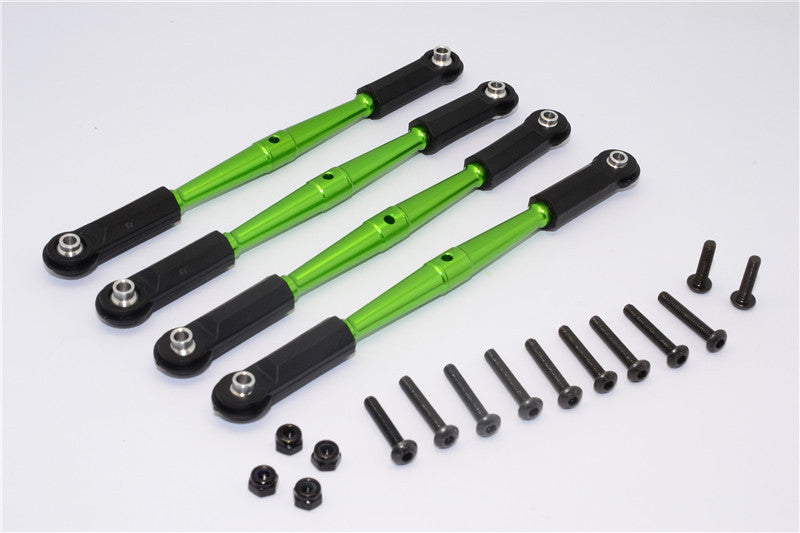 Vaterra K5 Blazer Ascender Aluminum Rear Anti-Thread Tie Rod 121mm For 308mm Wheelbase - 4Pcs Set Green