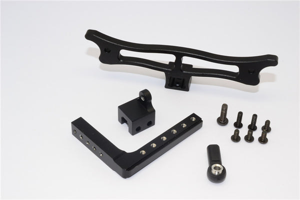 Vaterra K5 Blazer Ascender Aluminum Adjustable Tow Hitch - 3Pcs Set Black