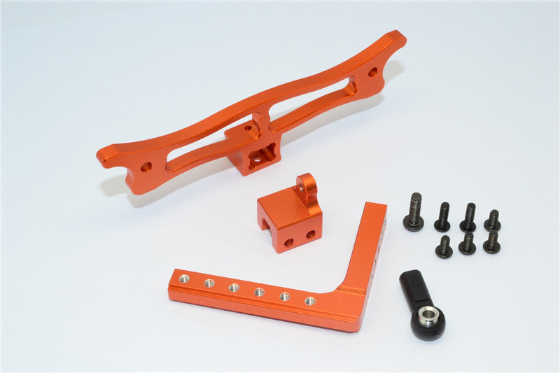 Vaterra K5 Blazer Ascender Aluminum Adjustable Tow Hitch - 3Pcs Set Orange