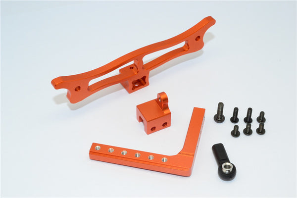 Vaterra K5 Blazer Ascender Aluminum Adjustable Tow Hitch - 3Pcs Set Orange