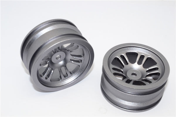 Vaterra K5 Blazer Ascender Aluminum Front/Rear 6 Poles Rims - 1Pr Gray Silver