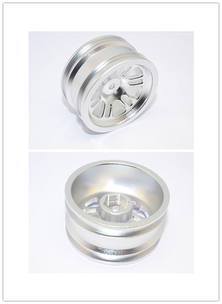 Vaterra K5 Blazer Ascender Aluminum Front/Rear 6 Poles Rims - 1Pr Silver
