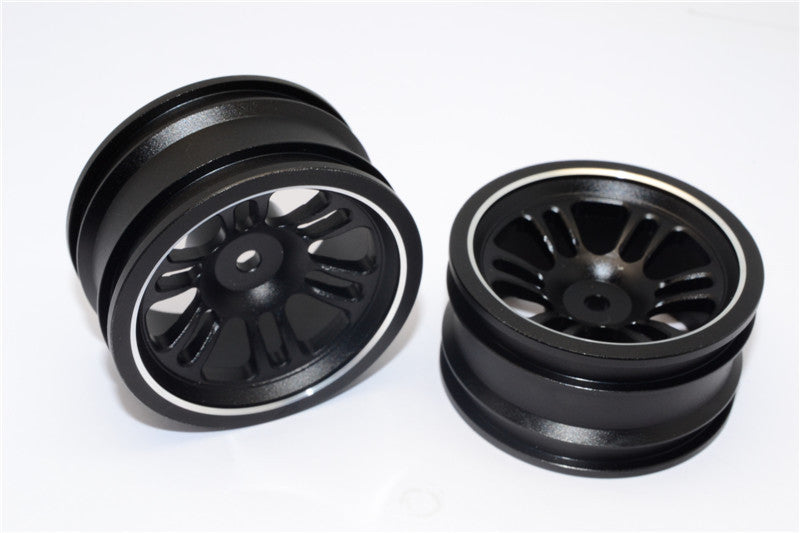 Vaterra K5 Blazer Ascender Aluminum Front/Rear 6 Poles Rims With Silver Lining - 1Pr Black