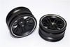 Vaterra K5 Blazer Ascender Aluminum Front/Rear 6 Poles Rims With Silver Lining - 1Pr Black