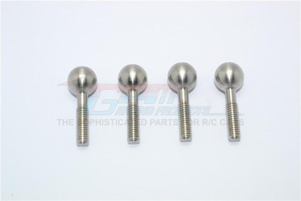 Thunder Tiger Truck K-ROCK MT4-G5 Stainless Steel Pillow Ball For Front Knuckle Arms - 4Pcs Set