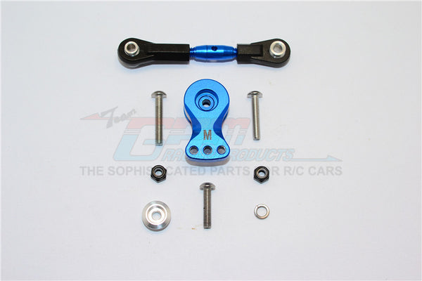 Thunder Tiger Truck K-ROCK MT4-G5 Brushless Aluminum Hi-Torque Servo Saver 25T With Alloy Tie Rod - 1 Set Blue