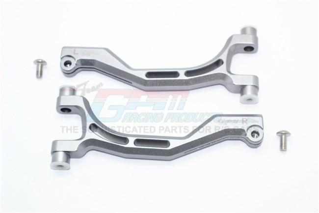 Thunder Tiger Truck K-ROCK MT4-G5 Aluminum Front Upper Arms - 1Pr Set Gray Silver