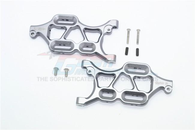 Thunder Tiger Truck K-ROCK MT4-G5 Aluminum Front Lower Arms - 1Pr Set Gray Silver