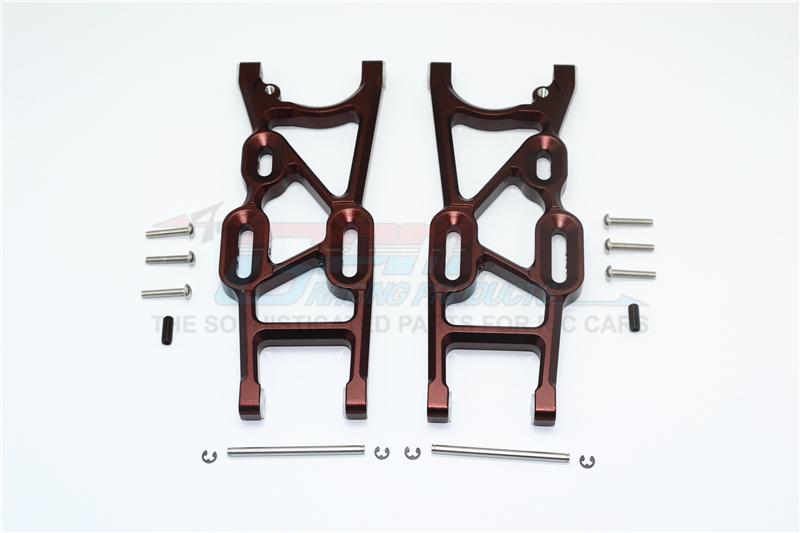 Thunder Tiger Truck K-ROCK MT4-G5 Aluminum Rear Lower Arms - 1Pr Set Brown