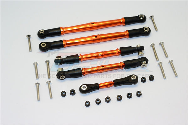 Thunder Tiger Truck K-ROCK MT4-G5 Aluminium Tie Rods Complete Set - 5Pcs Set Orange