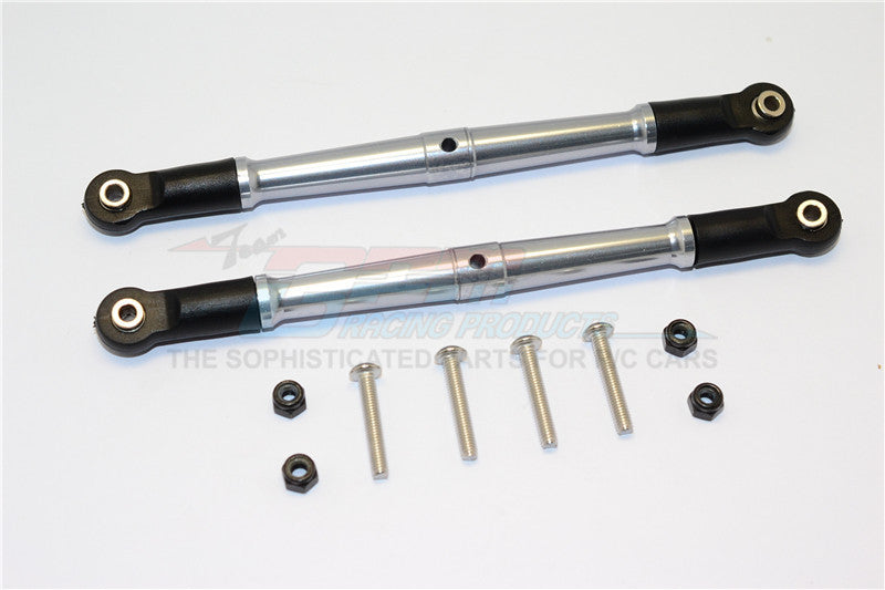 Thunder Tiger Truck K-ROCK MT4-G5 Aluminum Rear Tie Rods - 1Pr Set Gray Silver