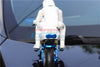 Kyosho Motorcycle NSR500 Aluminum Rear Car Plate - 1Pc Blue