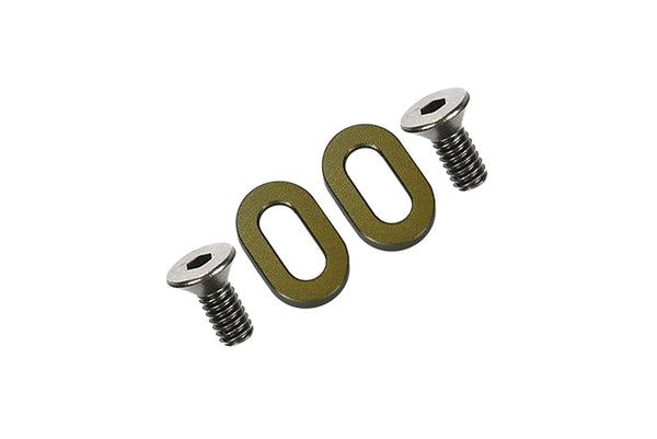 Kyosho Motorcycle NSR500 Aluminum Oval Washer For Gear Box - 2Pcs Titanium