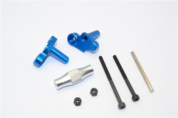 Kyosho Motorcycle NSR500 Aluminum Front Chassis Holder - 1 Set Blue