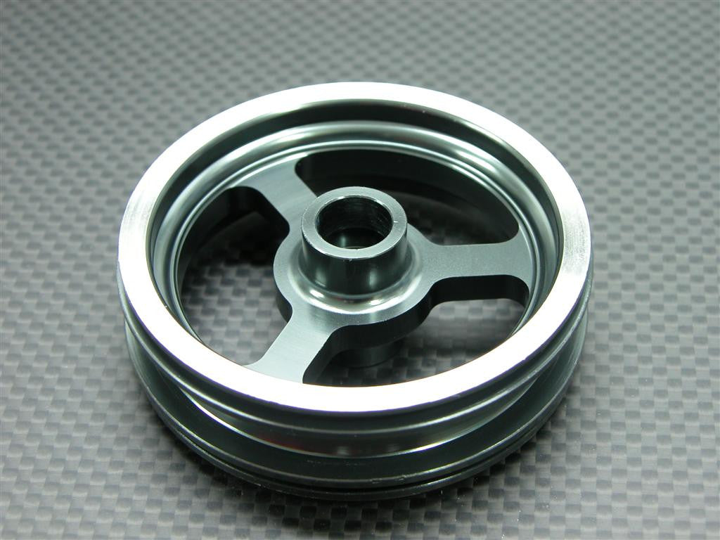 Kyosho Motorcycle NSR500 Aluminum Rear Wheel Flat (3H) - 1Pc Gray Silver