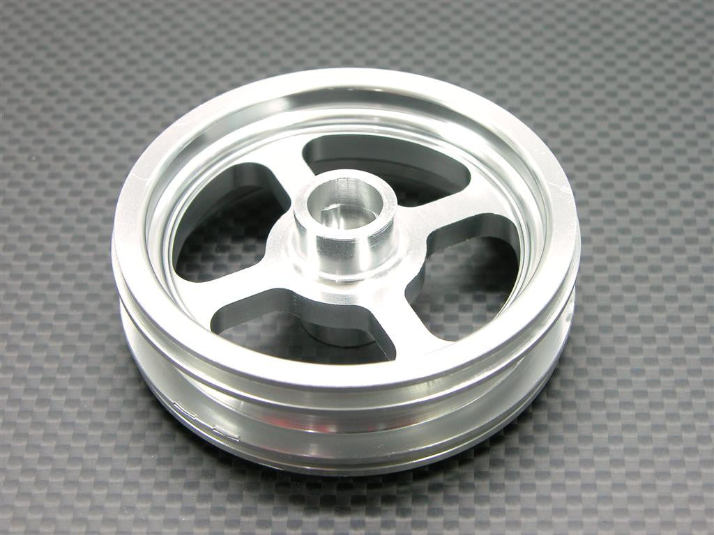 Kyosho Motorcycle NSR500 Aluminum Rear Wheel Flat (4H) - 1Pc Silver