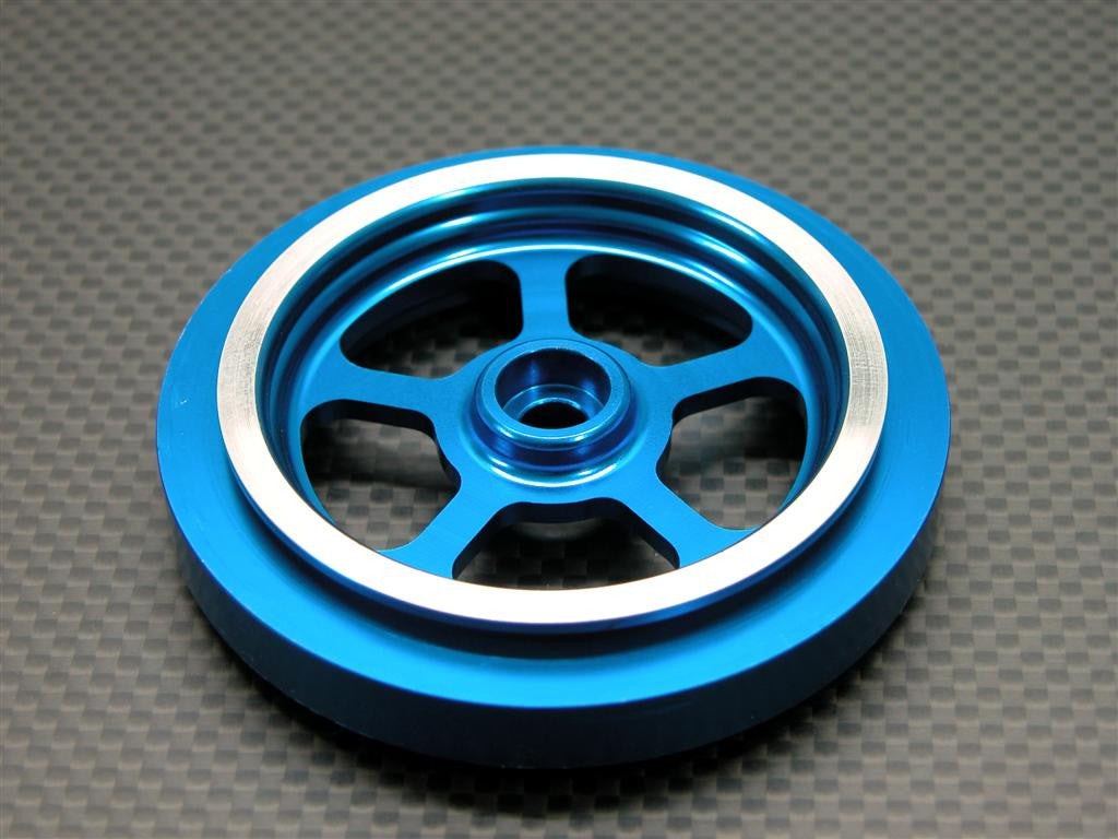 Kyosho Motorcycle NSR500 Aluminum Front Wheel Flat (5H) - 1Pc Blue