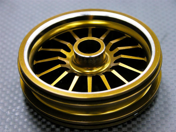 Kyosho Motorcycle NSR500 Aluminum Rear Wheel Flat (16H) - 1Pc Golden Black