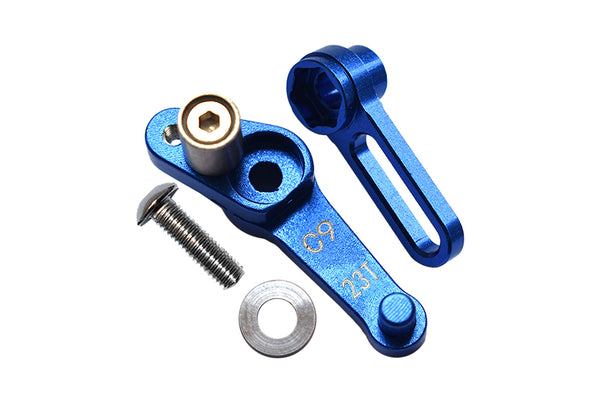 Kyosho Motorcycle NSR500 Aluminum Servo Arm 23T (C9) & Steering Arm (C10) - 2Pc Set Blue
