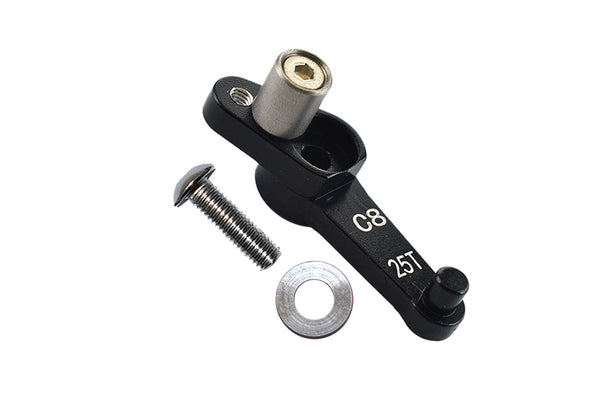 Kyosho Motorcycle NSR500 Aluminum Servo Arm 25T (C8) - 1Pc Set Black