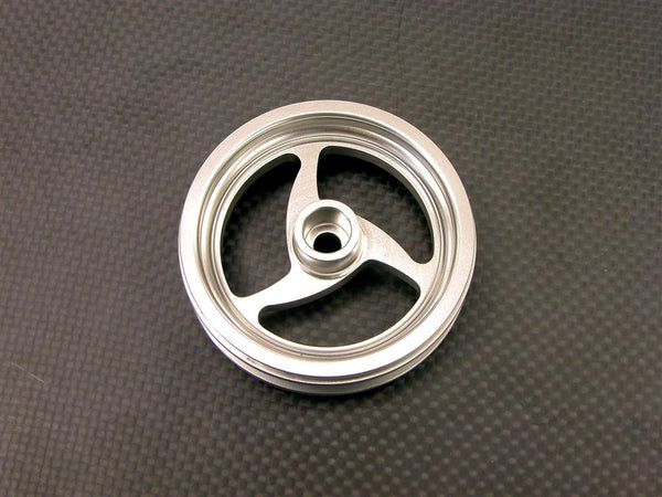 Kyosho Motorcycle NSR500 Aluminum Rear Wheel (3 Swirl) - 1Pc Silver