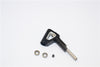 Kyosho Motorcycle NSR500 Aluminum Steering Post With Bearings - 1Pc Set Black