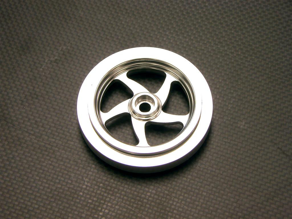 Kyosho Motorcycle NSR500 Aluminum Front Wheel (5 Swirl) - 1Pc Silver